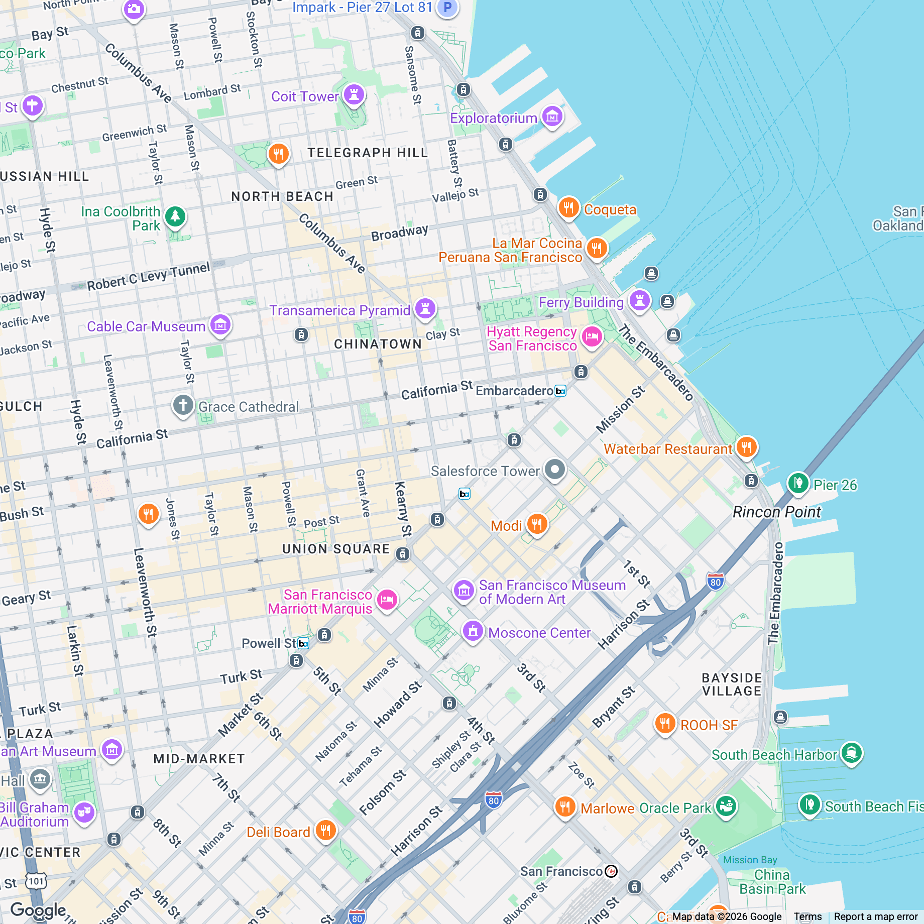 Semwiser local rank heatmap over downtown San Francisco