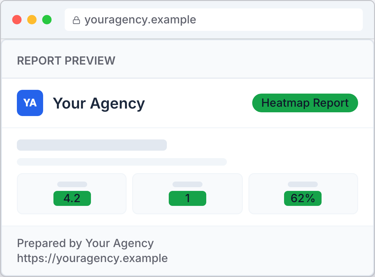 The report preview in My profile → Branding
